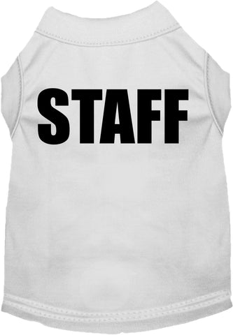 Staff Costume Screen Print Dog Shirt White Size 5x