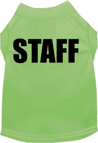 Staff Costume Screen Print Dog Shirt Lime Green Size 5x