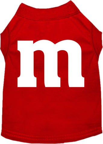 The M Costume Screen Print Dog Shirt Red Size Md