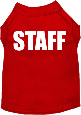 Staff Costume Screen Print Dog Shirt Red Size Xs