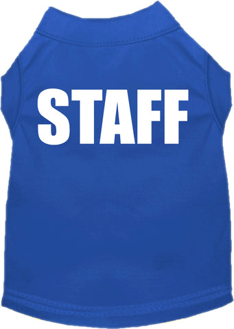 Staff Costume Screen Print Dog Shirt Blue Size Xxxl