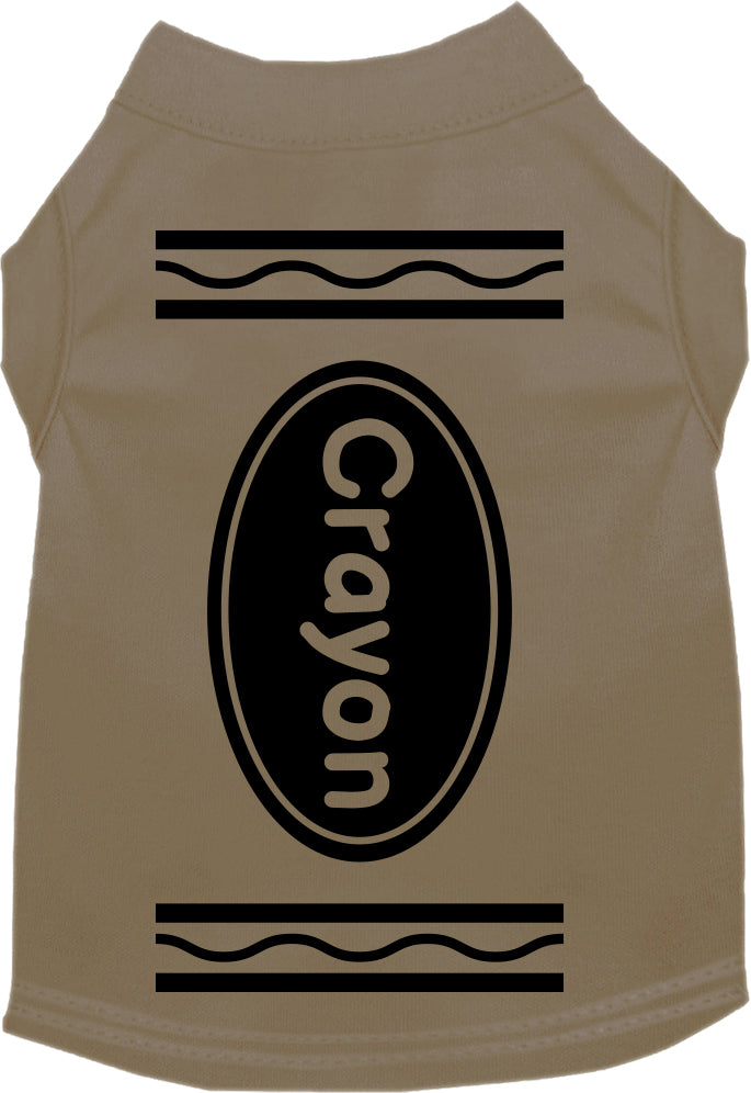 Crayon Costume Screen Print Dog Shirt Tan Size 5x