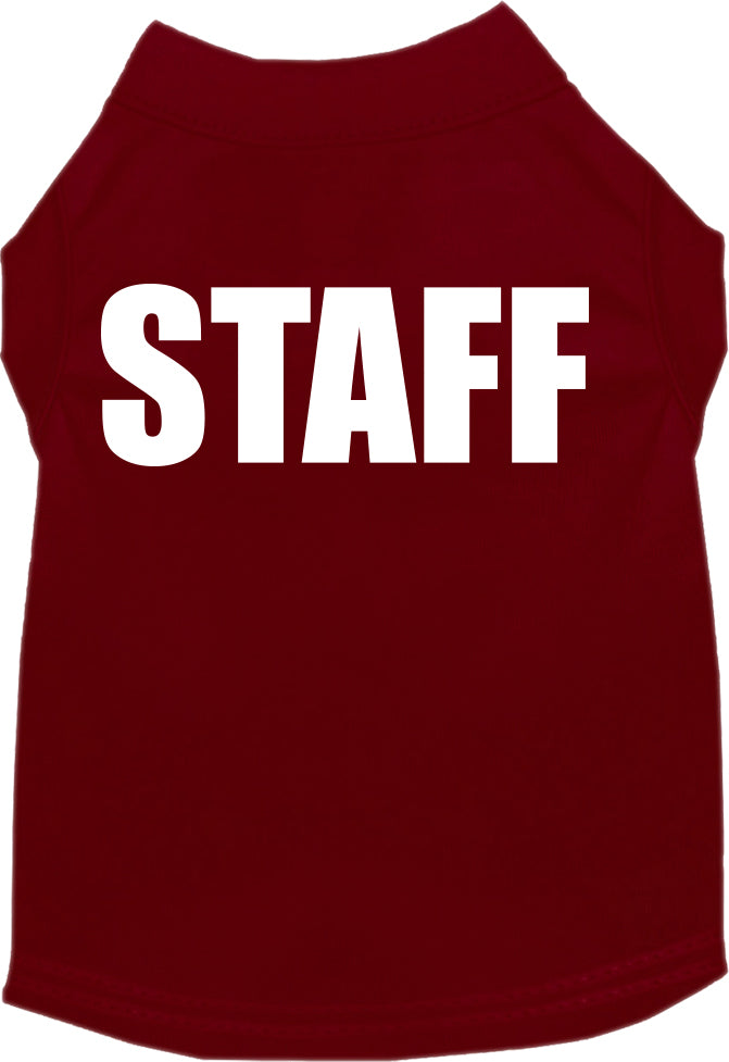 Staff Costume Screen Print Dog Shirt Maroon Size Xxl