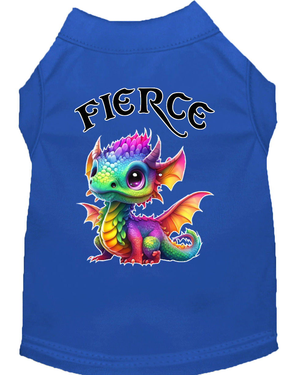 Fierce Dragon Screen Print Dog Shirt Blue Xxxl (20)