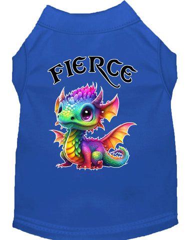 Fierce Dragon Screen Print Dog Shirt Blue Xxxl (20)