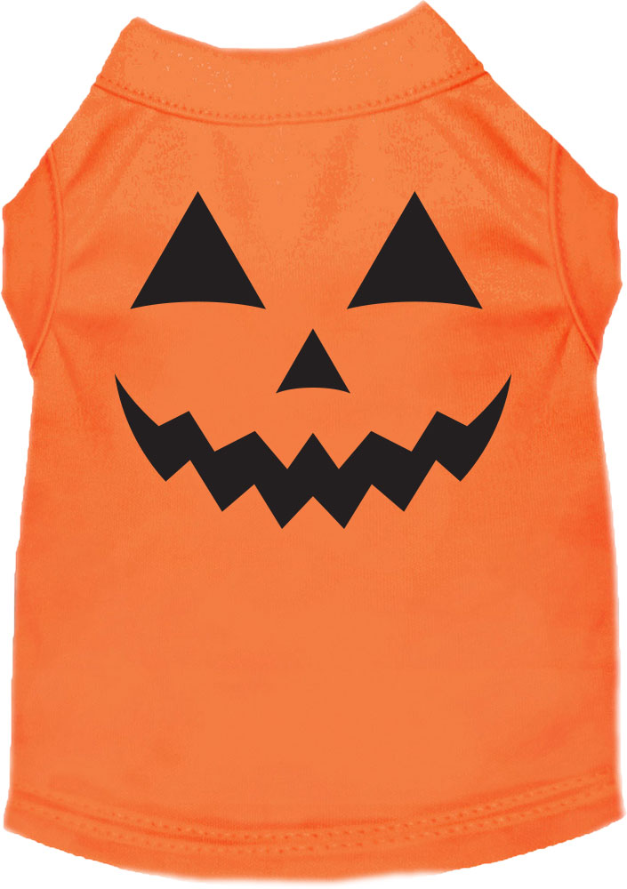 Pumpkin Face Him Costume Screen Print Dog Shirt Orange Size Xxxl