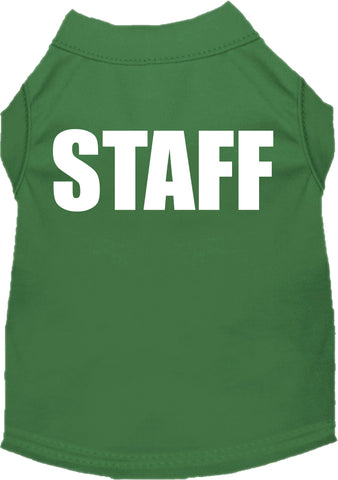 Staff Costume Screen Print Dog Shirt Green Size 5x