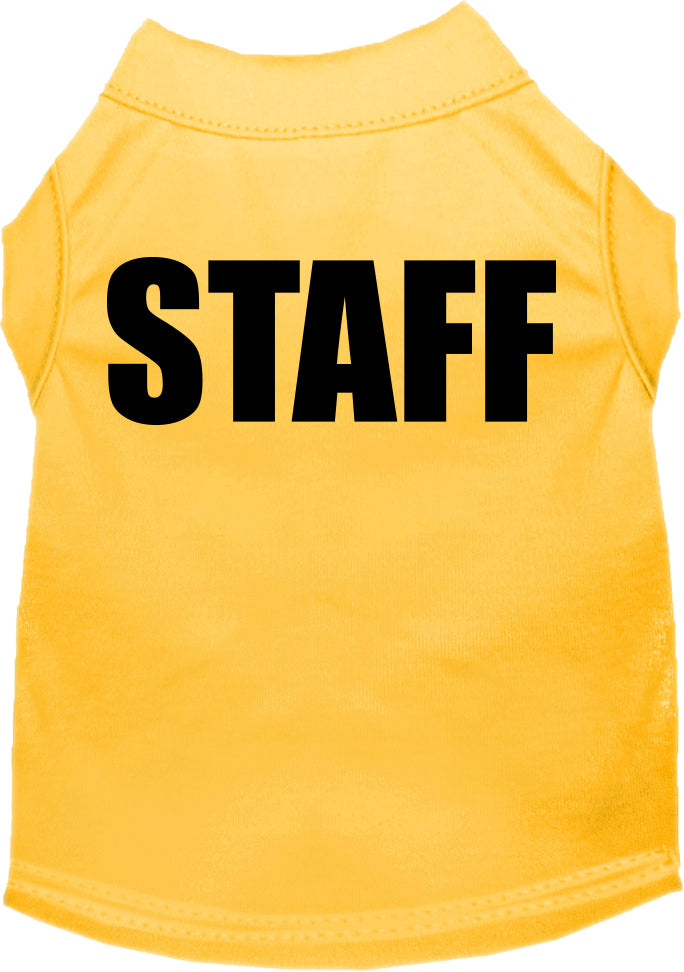 Staff Costume Screen Print Dog Shirt Yellow Size Xxl