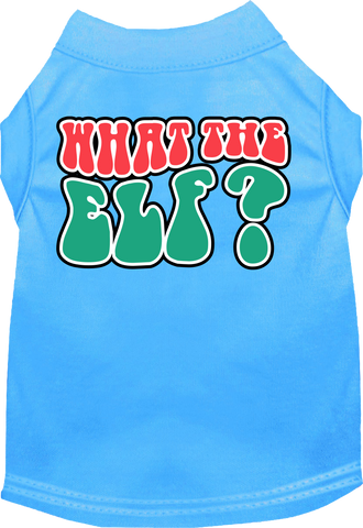 What The Elf Screen Print Dog Shirt Bermuda Blue Size 4x