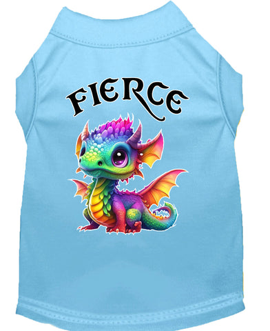 Fierce Dragon Screen Print Dog Shirt Baby Blue Xl (16)