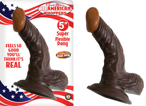 Afro American Whoppers 8in Curved Dong With Balls