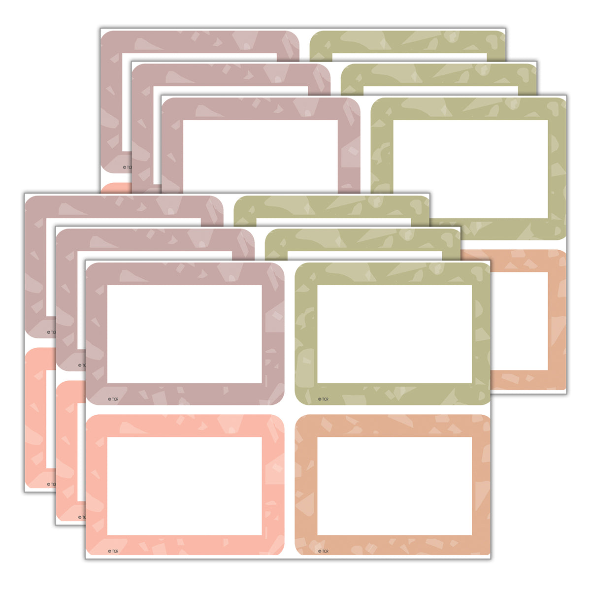 Terrazzo Tones Name Tags/Labels - Multi-Pack, 36 Per Pack, 6 Packs