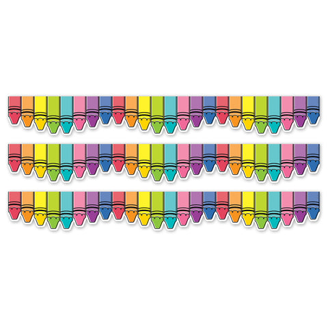 Core Decor Doodle Crayons EZ Border, 48 Feet Per Pack, 3 Packs