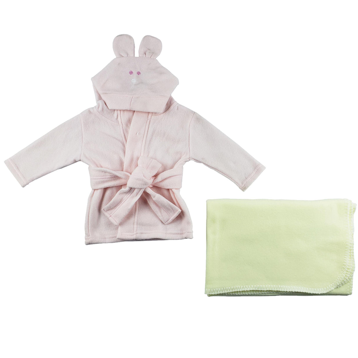 Fleece Robe And Blanket - 2 Pc Set