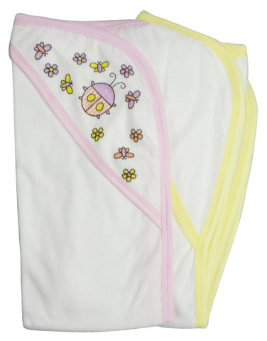 Infant Hooded Bath Towel (pack Of 2) 021-pink--021b-yellow