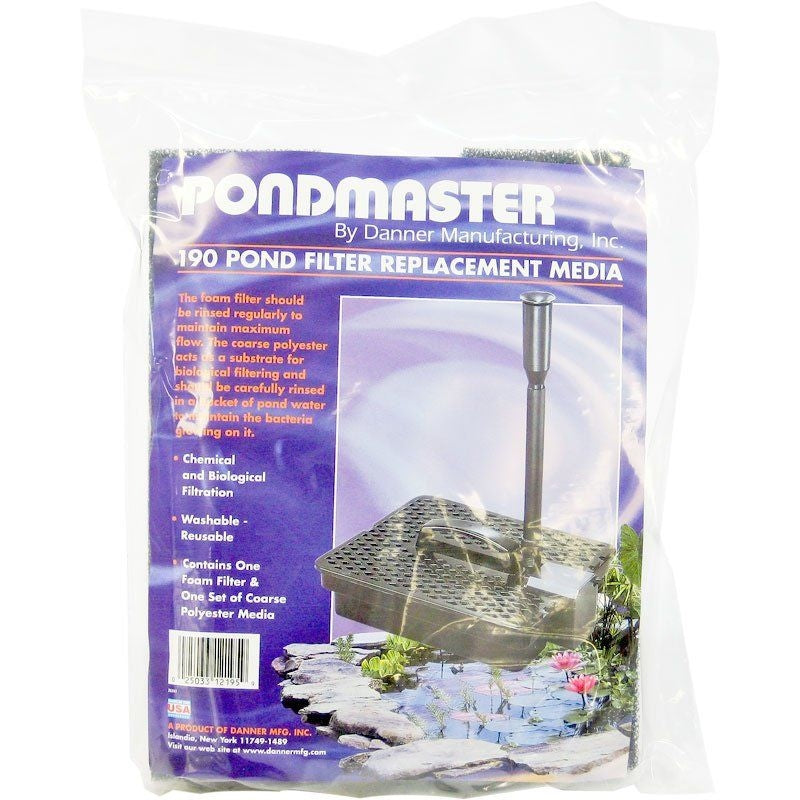 Pondmaster 190 Filter Replacement Media For Ponds - 2 Count