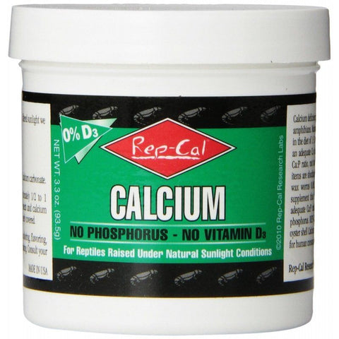 Rep Cal Phosphorus Free Calcium Without Vitamin D3 - Ultrafine Powder - 3.3 Oz