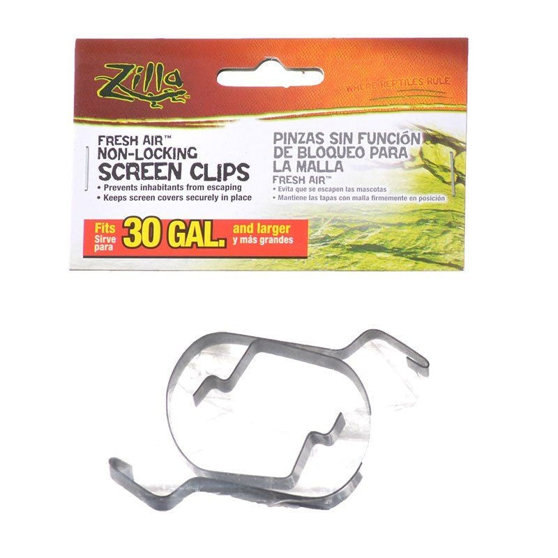 Zilla Fresh Air Non-locking Screen Clips - 30 Gallon Tanks And Up