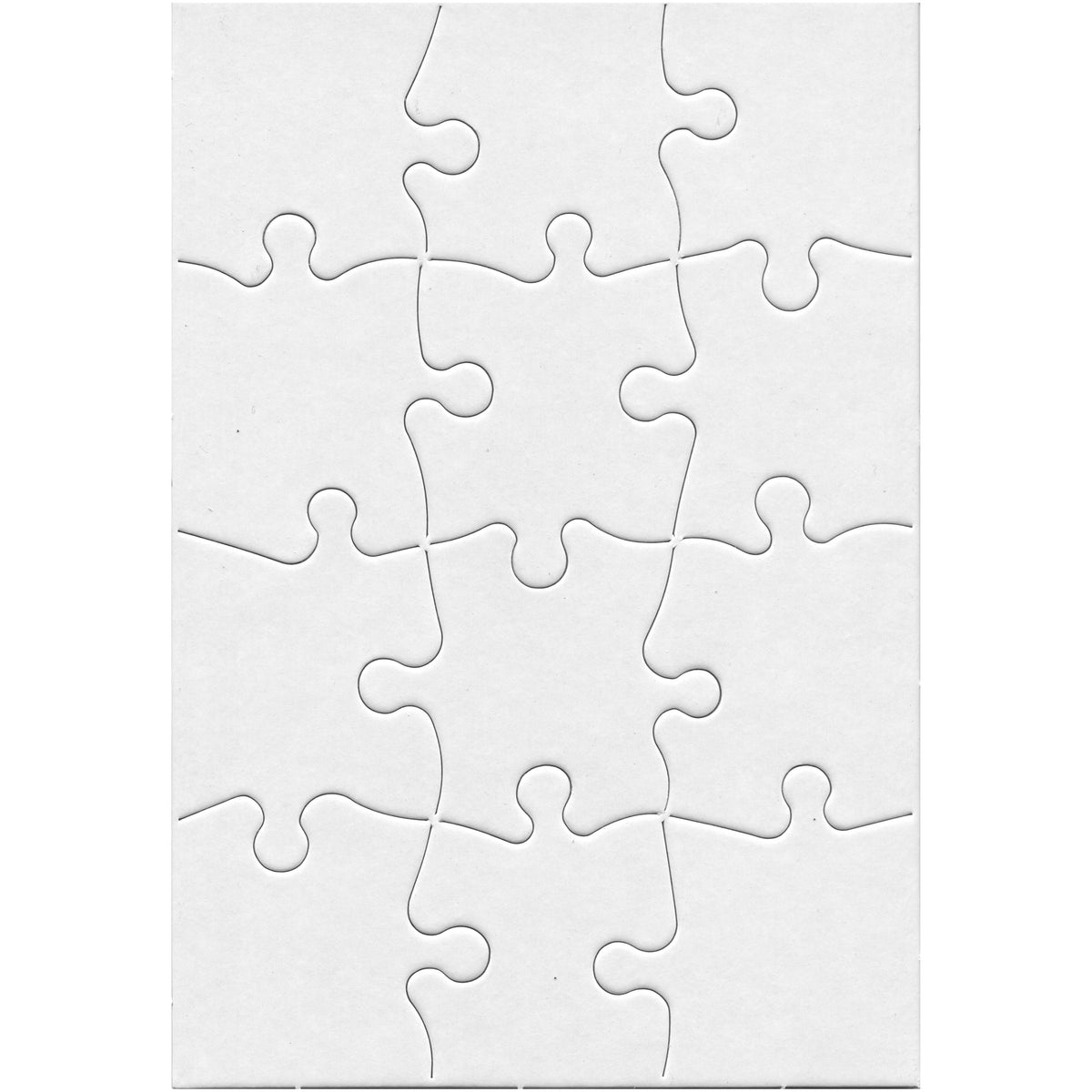 Compoz-A-Puzzle®, 5 1/2" x 8" Rectangle, 12-Piece, Pack of 24