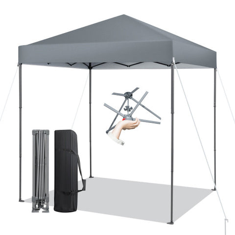 6.6 x 6.6 Feet Outdoor Pop-up Canopy Tent with UPF 50+ Sun Protection-Gray