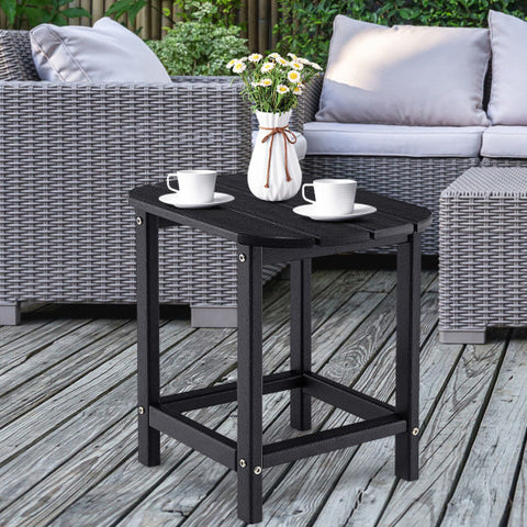 18 Feet Rear Resistant Side Table for Garden Yard and Patio-Black