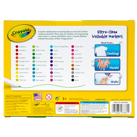 Ultra-Clean Fine Line Washable Markers, Assorted, 40 Count