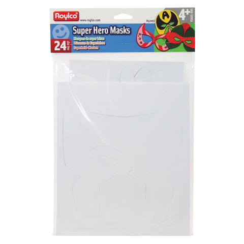 Die-Cut Super Hero Masks, 24 Per Pack, 2 Packs