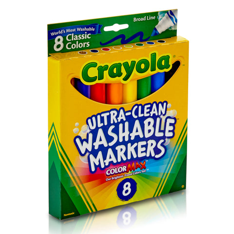 Ultra-Clean Markers, Conical Tip, Classic Colors, 8 Per Box, 6 Boxes