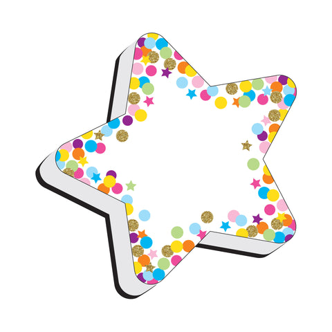 Magnetic Whiteboard Erasers, Star Confetti, Pack of 6