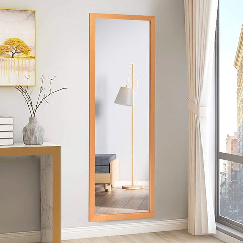 Gold Full Length Bedroom Mirror with Over the Door or Wall Mounted Design