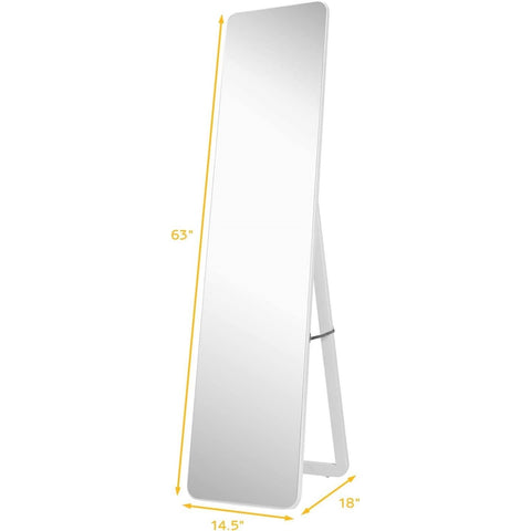 Modern Freestanding Full Length Floor Mirror with Stand or Wall Mounted