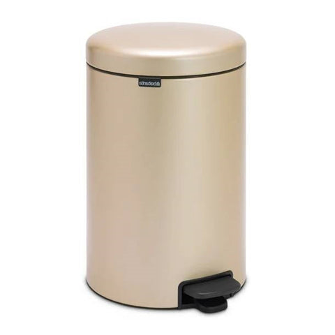 Stainless Steel 3-Gallon Kitchen Trash Can with Step-on Lid in Champagne Gold