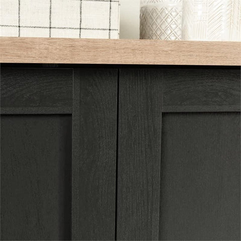 FarmHouse Black Oak Drawer and Garment Rod Wardrobe Armoire