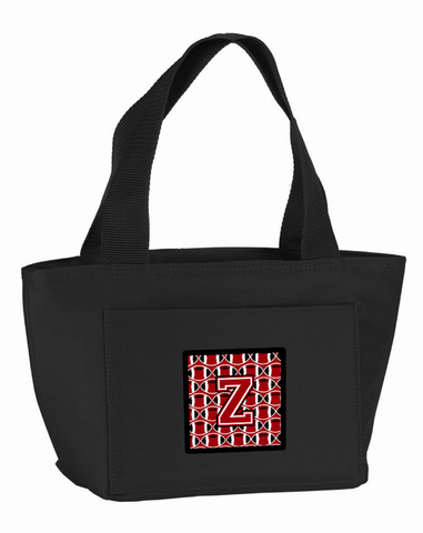 Football Red, Black and White Lunch Bag