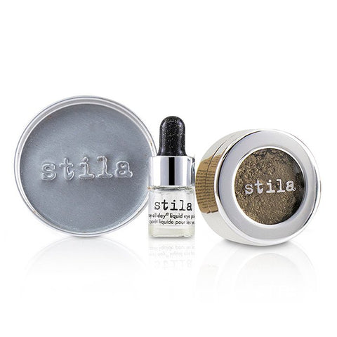 Magnificent Metals Foil Finish Eye Shadow With Mini Stay All Day Liquid Eye Primer - Metallic Cobalt - 2pcs