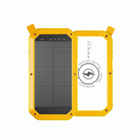 Sun Chaser Mini Solar Powered Wireless Phone Charger 10,000 mAh With LED Flood Light