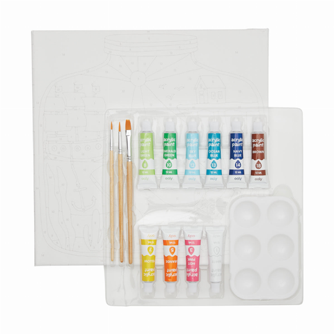 Colorific Canvas Paint By Number Kit - 15 Piece Set