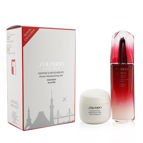 Defend &amp; Regenerate Power Moisturizing Set: Ultimune Power Infusing Concentrate N 100ml + Essential Energy Moisturizing Cream 50 Ml - 2pcs