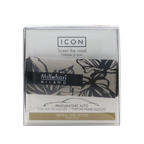 Icon Textile Floral Car Air Freshener - Vanilla &amp; Wood - 1pc