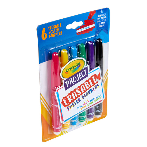 Project Erasable Poster Markers, Pack of 6