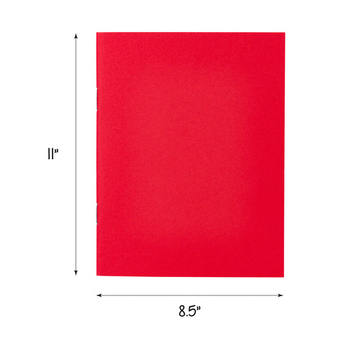 Bright Blank Books, 24 Pages, Assorted Colors, 8.5" x 11", Pack of 6