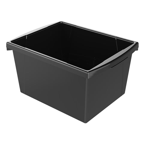 Small Classroom Storage Bin, Black, Pack of 3