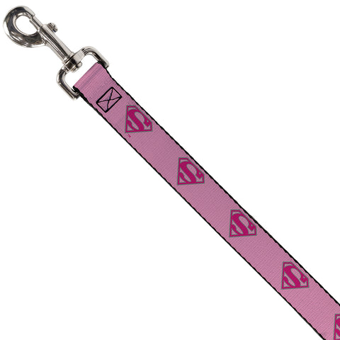 Buckle-down Superman Shield Pink Pet Leash