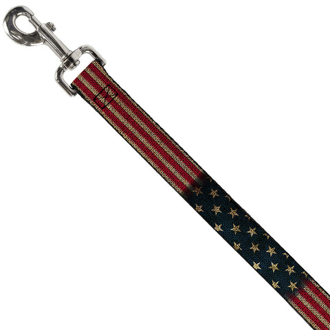 Buckle-down Vintage Us Flag Pet Leash