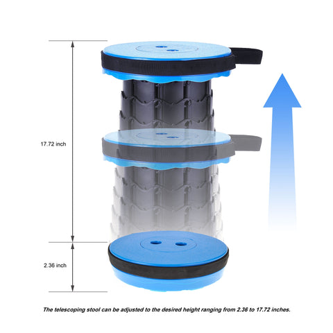 Portable Collapsible Stool For Camping And Outdoors | Load Capacity 400 Lbs (Blue)