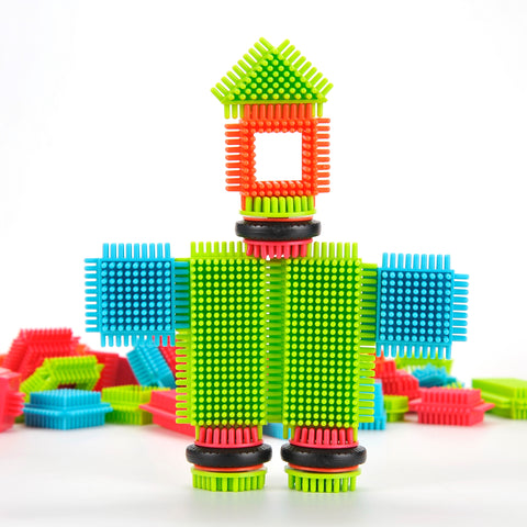 Colorful Bristle Shape Building Blocks | 112 Pieces