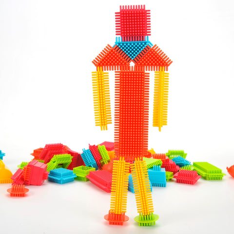 Colorful Bristle Shape Building Blocks | 112 Pieces