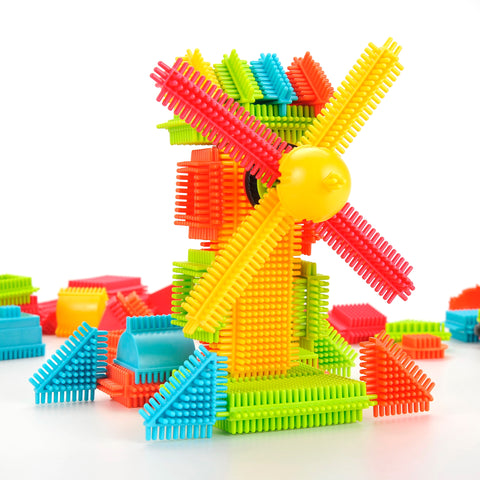 Colorful Bristle Shape Building Blocks | 112 Pieces