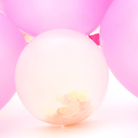 Party Pink and White Confetti Balloon