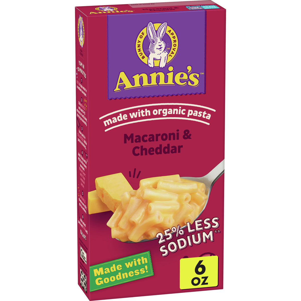 Annie's Homegrown Macaroni & Cheese Low Sodium (12x6 Oz)